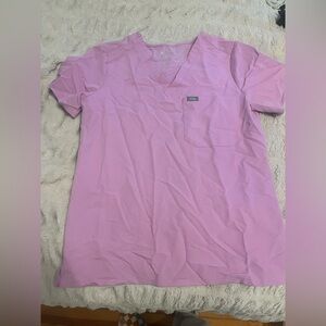 Purple figs scrub top